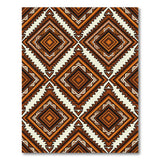 Orange Orange Geometric Southwestern Area Rug