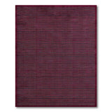 Washable Burgundy Red Striped Area Rug - Low Pile, Non-Slip, Pet & Kid Friendly