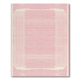 Pink Geometric Framed Area Rug