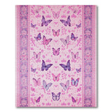 Pink Butterfly Floral Vintage Area Rug