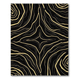 Abstract Area Black and Gold Swirl Abstract Area Rug