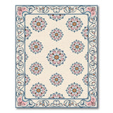 Vintage Pink Floral Cream Area Rug