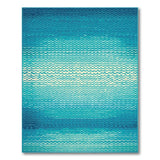 Teal Ocean Wave Gradient Area Rug