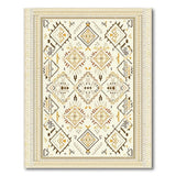 Heritage Tribal Beige and Neutral Beige Heritage Tribal Geometric Rug
