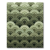 Cascading Green Waves Area Rug