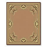 Ornate Gilded Border Beige Area Rug