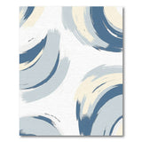 ODIKA Modern Abstract Blue Brushstroke Washable Area Rug - Low Pile & Non-Slip