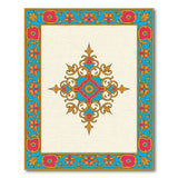 Multi-color and Patterns Ornate Multi-Color Persian Medallion Rug