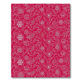 Geometric Modern Festive Red Snowflake Swirl Area Rug