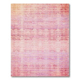 Distressed Pink Multi-Color Stripe Area Rug