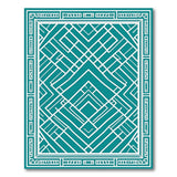 Teal Geometric Lattice Modern Rug