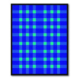 Navy Blue Green Gingham Checkered Area Rug