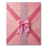 Pink Satin Bow Geometric Tufted Rug