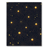 Black Gold Daisy Floral Area Rug