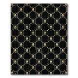 Washable Black & Gold Honeycomb Bee Area Rug