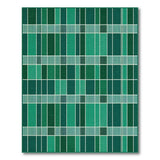 Green Plaid Geometric Modern Area Rug