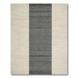 Grey Beige Vertical Striped Woven Area Rug