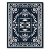 Traditional Persian Ornate Navy Blue Persian Medallion Rug