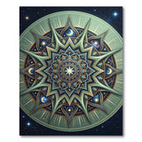 Teal Celestial Mandala Area Rug