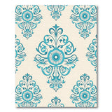 Blue and Teal Teal Floral Damask Area Rug