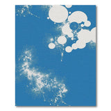 Whimsical Blue Bubbles Abstract Area Rug