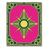 Pink Sunburst Star Area Rug