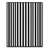 ODIKA Modern Black & White Striped Washable Area Rug - Low Pile Non-Slip