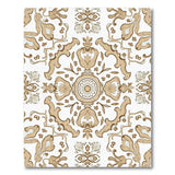 Gold and Silver Elegant Gold Floral Ornate Area Rug