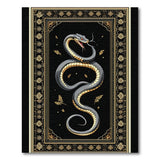 Golden Coiled Serpent Persian Area Rug