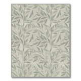 Sage Green Leafy Vine Area Rug