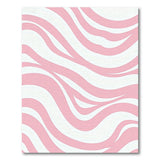 Fluid Pink Wavy Abstract Area Rug