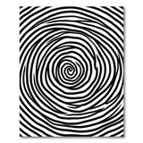 Black and White Hypnotic Black White Spiral Area Rug