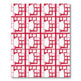 Bold Red Geometric Abstract Red Area Rug