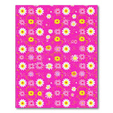 Pink Floral Vintage Vibrant Pink Daisy Floral Area Rug