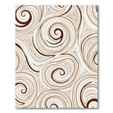 Abstract Swirl Brown Tan Area Rug