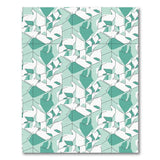 Teal Geometric Mosaic Area Rug