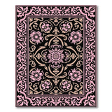 Pink Floral Traditional Persian Area Rug