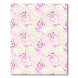 Pink Pink Abstract Swirl Area Rug