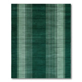 Emerald Green Vertical Striped Area Rug