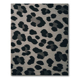 Bold Black Leopard Print Area Rug