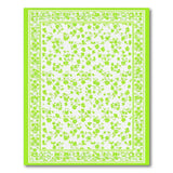 Lime Green Floral Scatter Area Rug