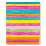 Geometric Modern Stripe Vibrant Multi-Color Horizontal Stripe Area Rug