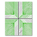 Vibrant Green Geometric Angular Area Rug
