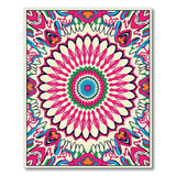 Multi-color and Patterns Vibrant Pink Mandala Area Rug