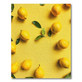 Zesty Lemon Yellow Fruit Pattern Rug