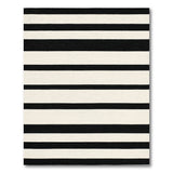 Bold Black White Striped No. 71 Area Rug