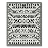 Southwestern Geometric Black White Southwestern Geometric Area Rug