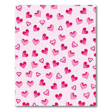 Playful Pink Hearts Scatter Area Rug
