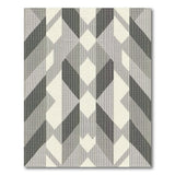 Grey Modern Grey Geometric Diamond Area Rug