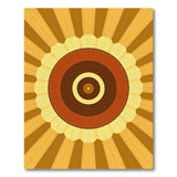 Geometric Modern Orange Radiant Sunburst Geometric Area Rug